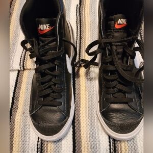 Nike Kids Black and White Shoes